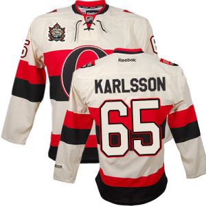 Ottawa Senators Trikot #65 Erik Karlsson Authentic Cream Reebok 2014 Heritage Classic